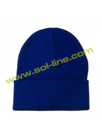 Single Knitt Plain Long Beanie with Cuff